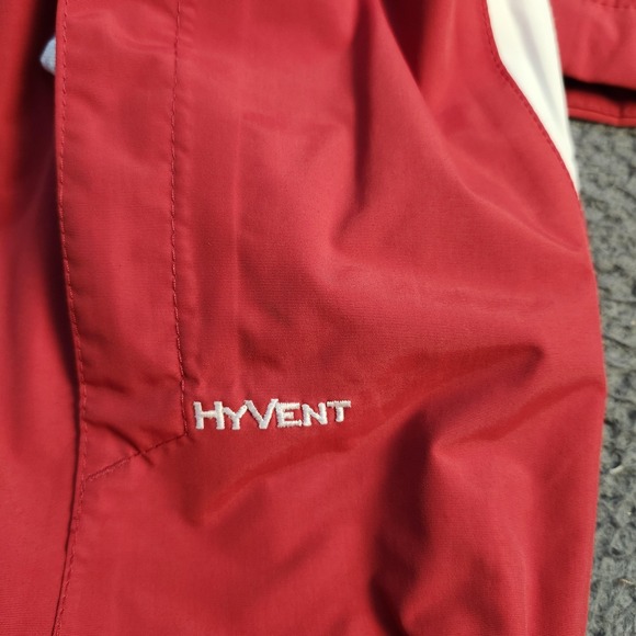 The North Face HyVent Jacket Mens Medium Red Hooded Waterproof Ski Parka Winter - Picture 11 of 13